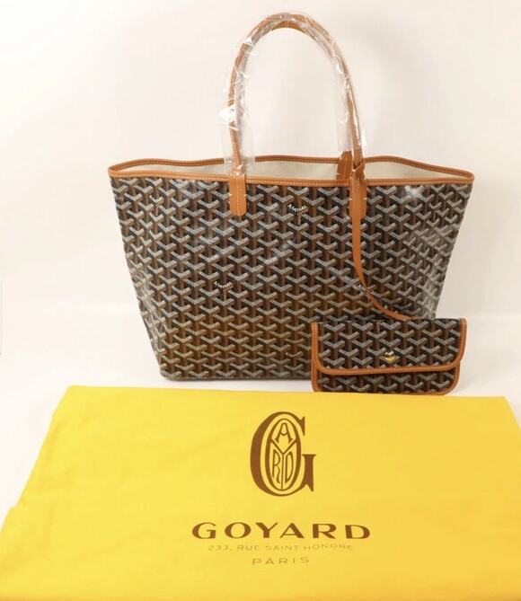 Goyard Handbags - Goyard saint louis Tote Double Handles Gold Hardware Pouch Dust Bag